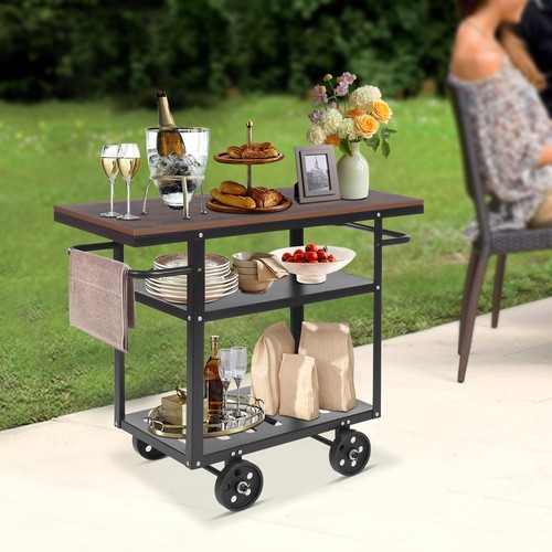 Rolling bar cart industrial - rolling,